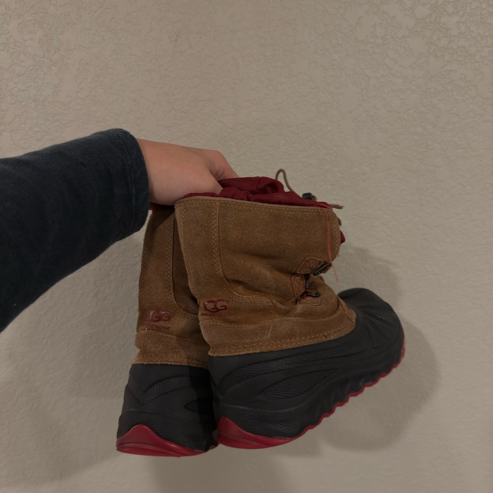 UGG Kids Brown and Red Boots